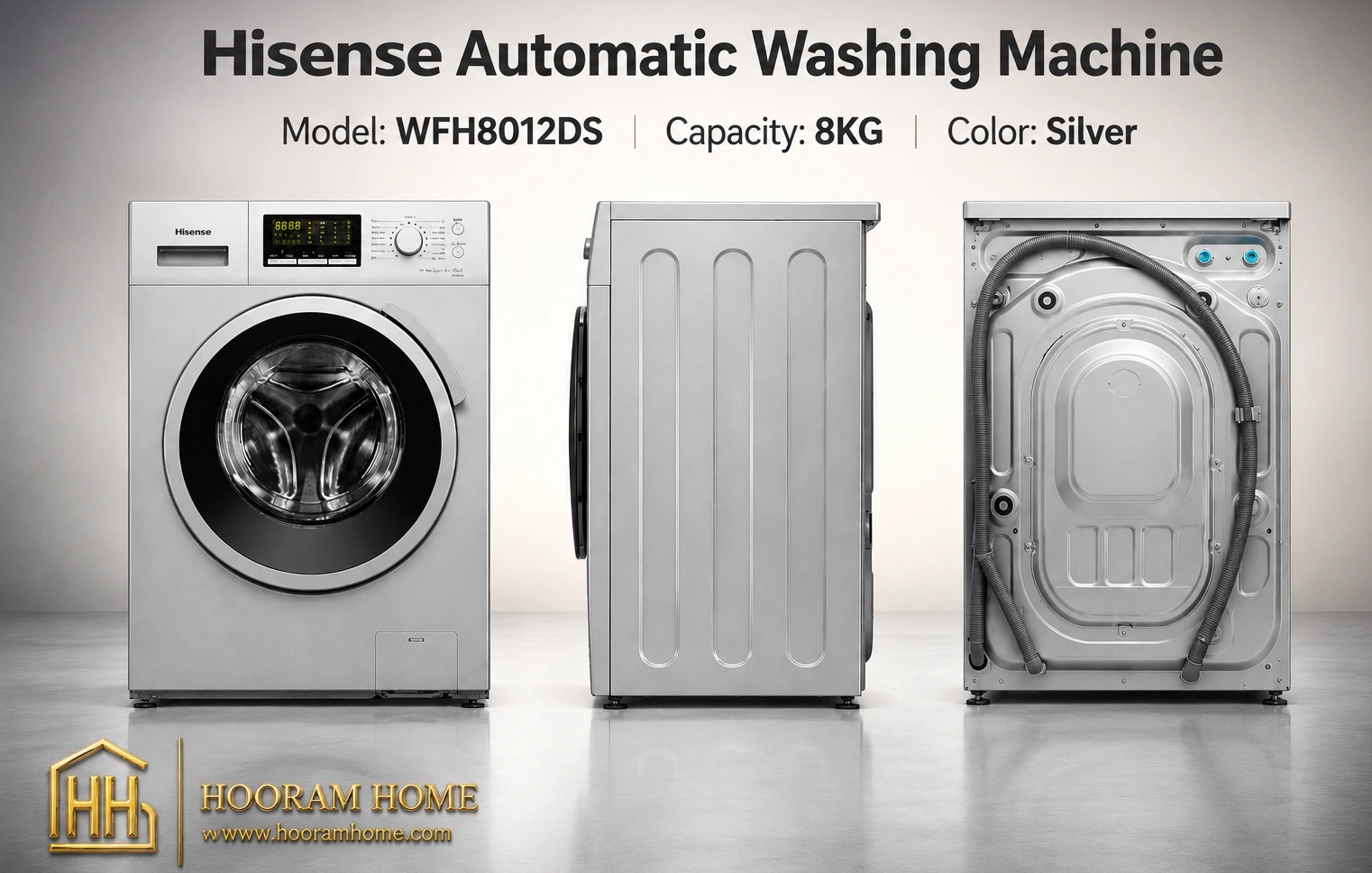 ماشین لباسشویی هایسنس اتوماتیک «WFH8012DS»