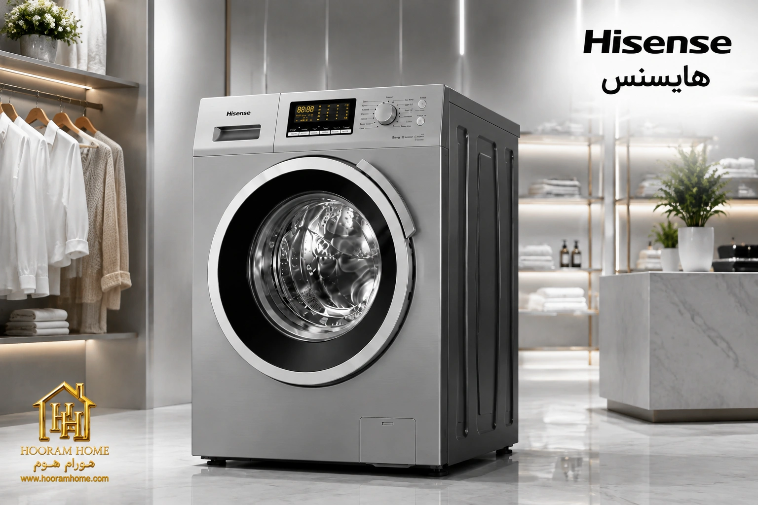 ماشین لباسشویی هایسنس اتوماتیک «WFH8012DS»