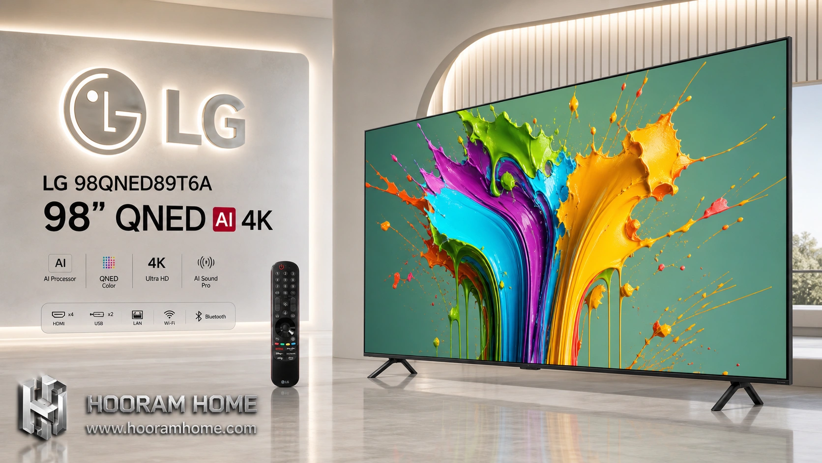 تلویزیون «LG» ٩٨ اینچ «مدل:98QNED89T6A»