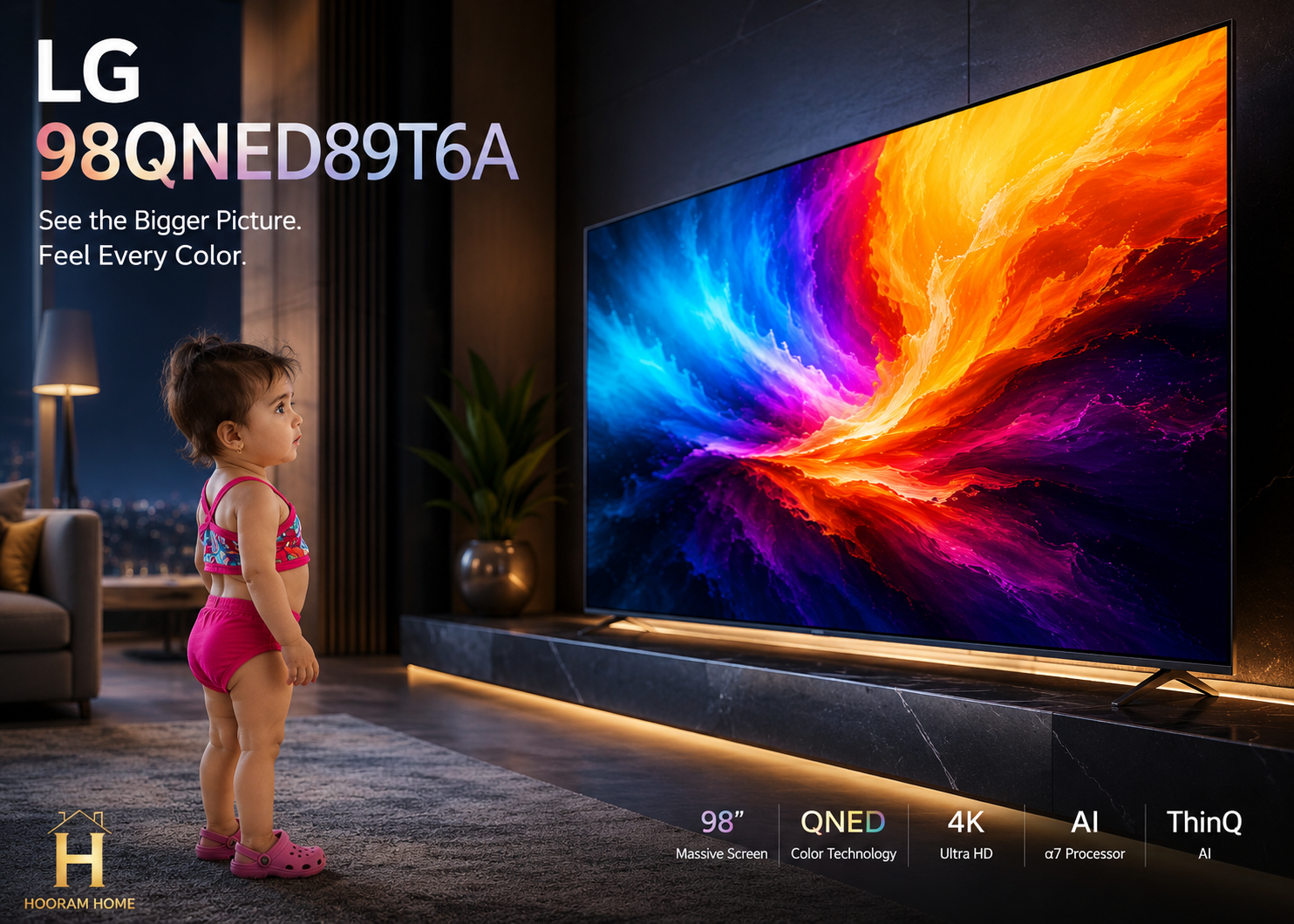 تلویزیون «LG» ٩٨ اینچ «مدل:98QNED89T6A»