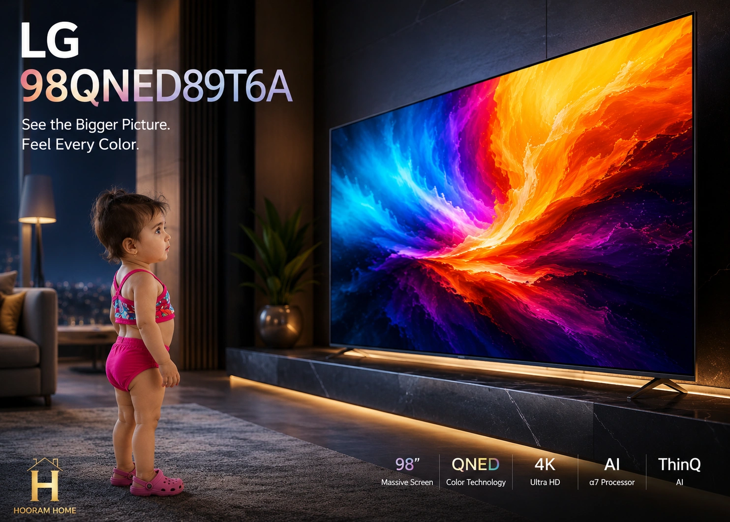 تلویزیون «LG» ٩٨ اینچ «مدل:98QNED89T6A»