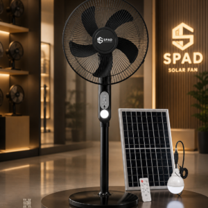پنکه ایستاده شارژی و خورشیدی«SPAD»مدل:198F