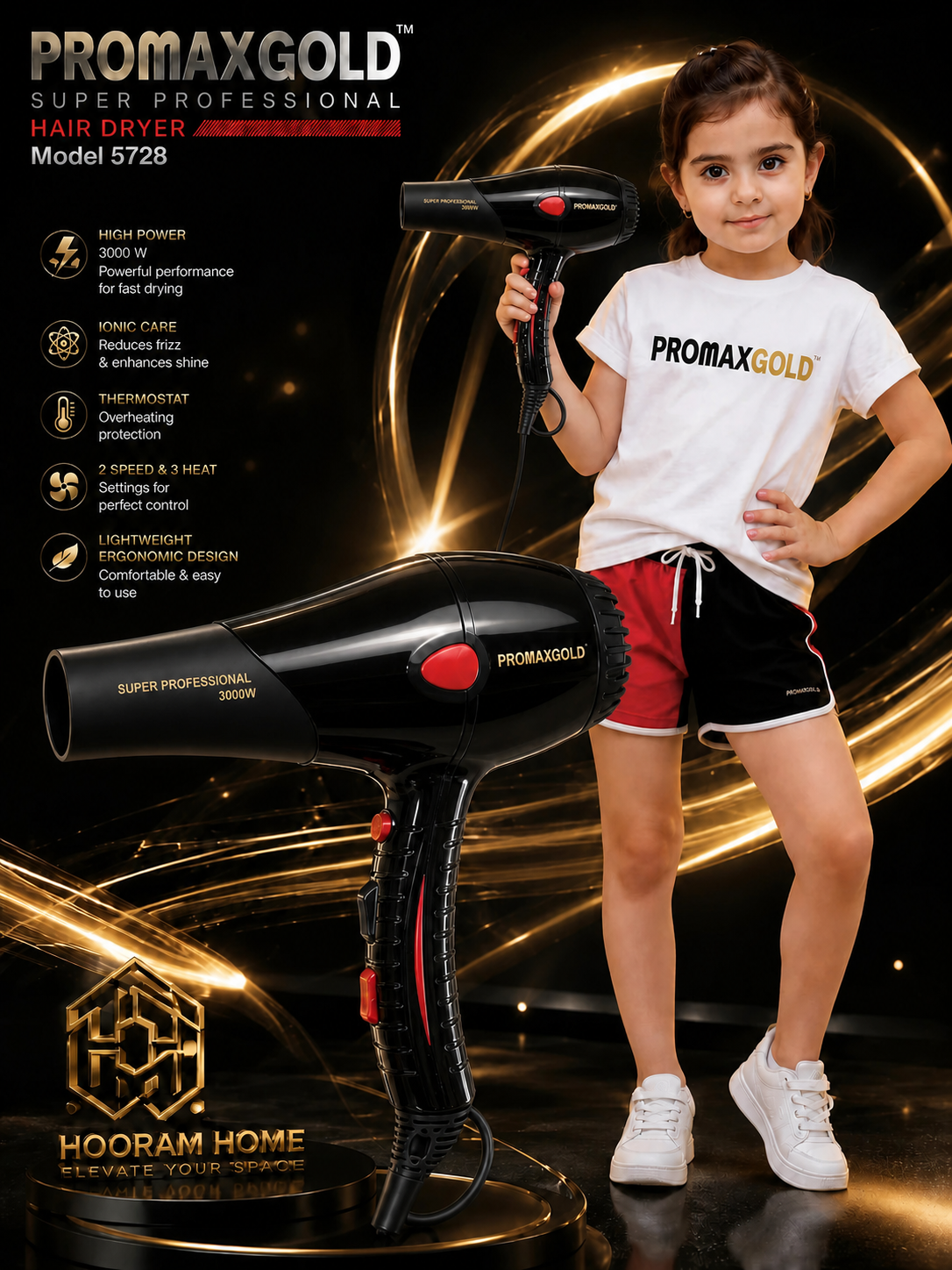 سشوار PromaxGold پرومکس گلد «مدل:۵۷۲۸»