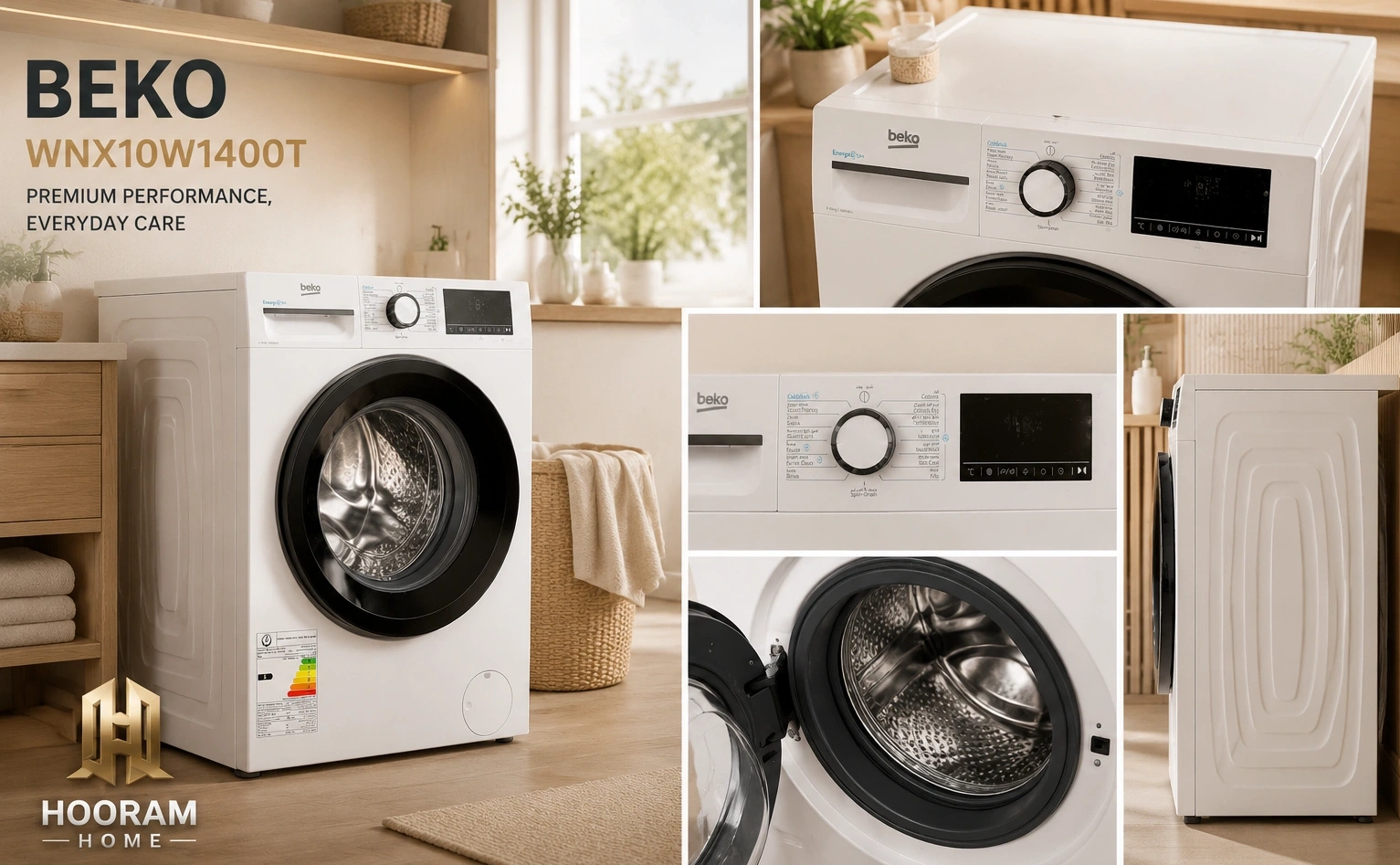 لباسشویی ۱۰کیلویی Beko مدل:WNX10W1400T