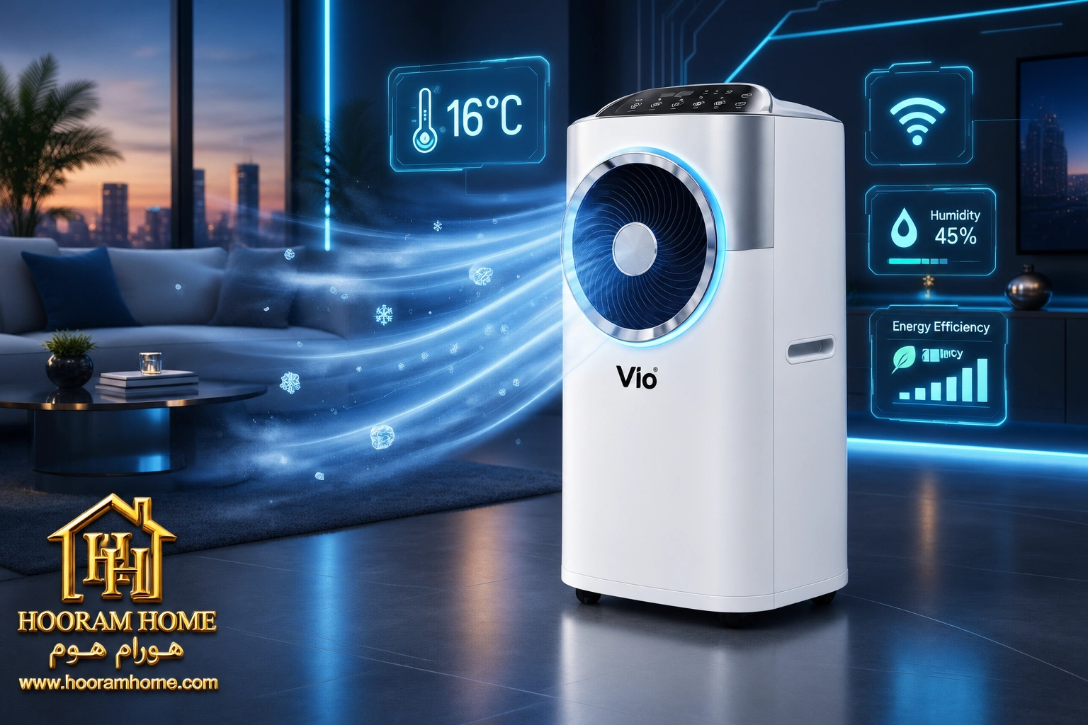 کولر گازی پرتابل ۱۲۰۰۰ برند Vio مدل V-1201