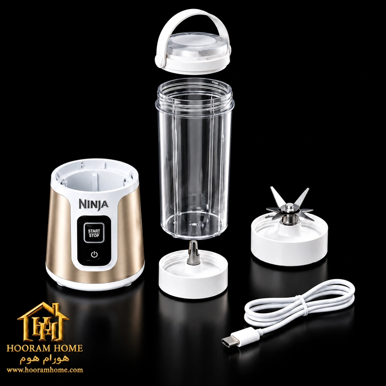 hooram-home-ninja-blender-13 شیکر و مخلوط کن شارژی نینجا مدل Ninja Blast