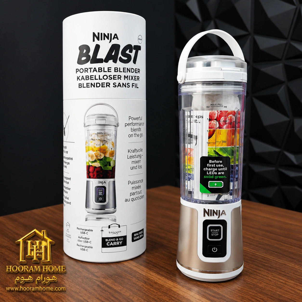 hooram-home-ninja-blender-15 شیکر و مخلوط کن شارژی نینجا مدل Ninja Blast