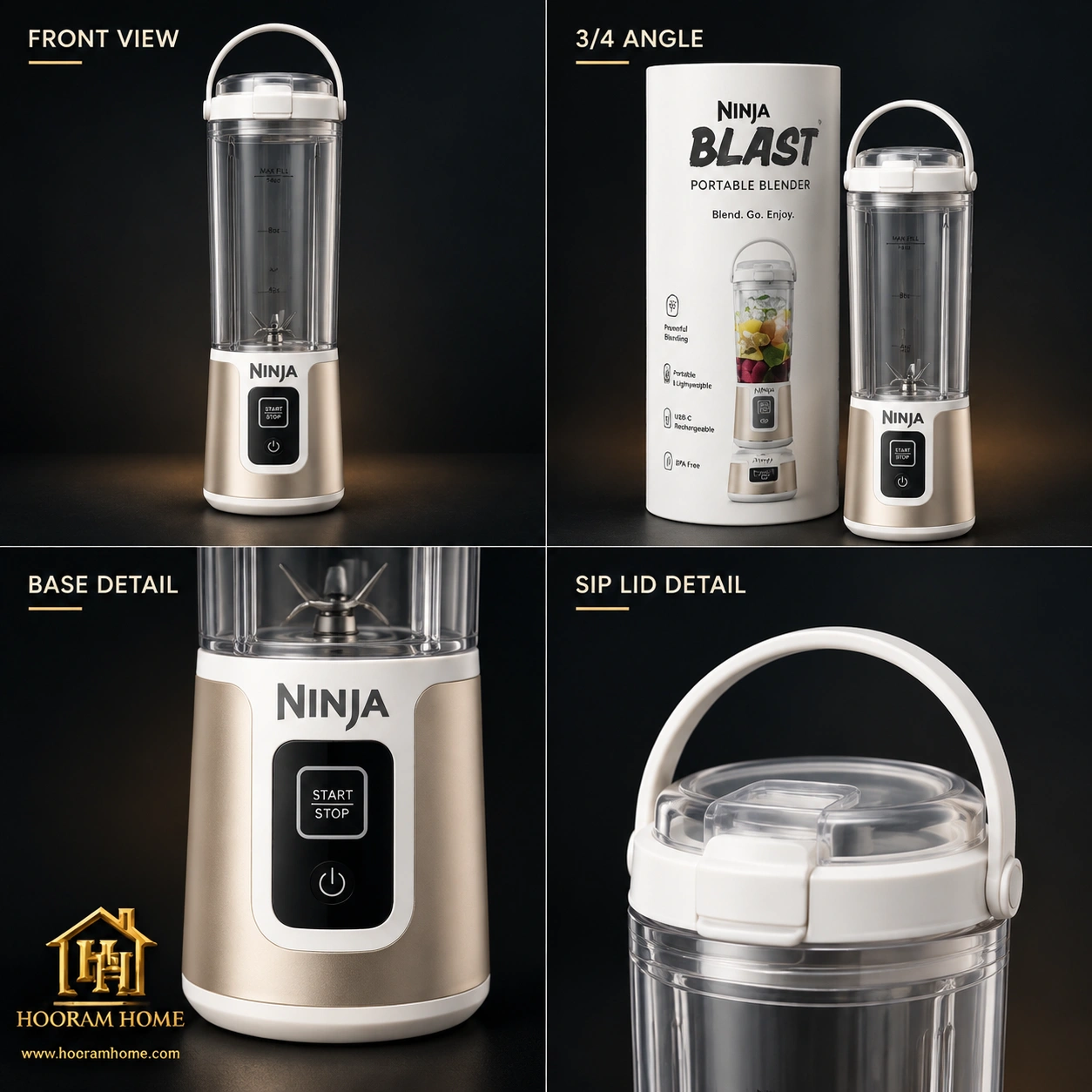 hooram-home-ninja-blender-16 شیکر و مخلوط کن شارژی نینجا مدل Ninja Blast