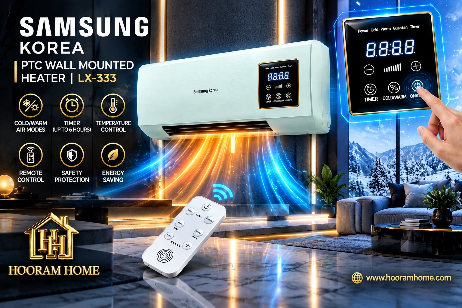 هیتر برقی دیواری Samsung Korea مدل LX-333
