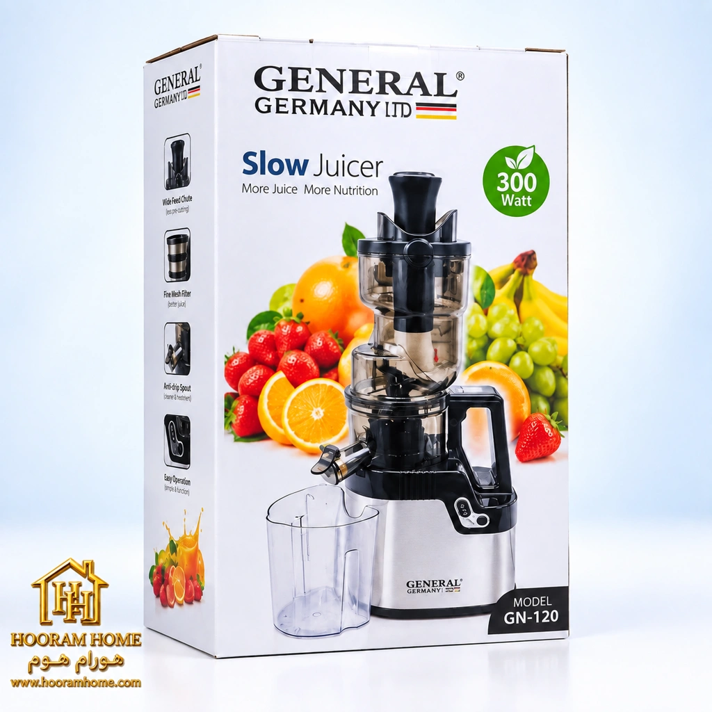 hooram-home-slow-juicer-general-08 عصاره گیر جنرال آلمان مدل GN-120